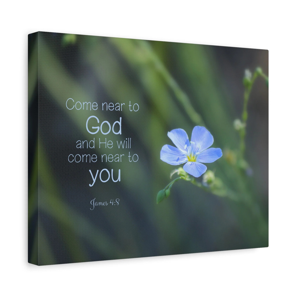 Scripture Walls Near To God James 4:8 Bible Verse Canvas Christian Wall Art